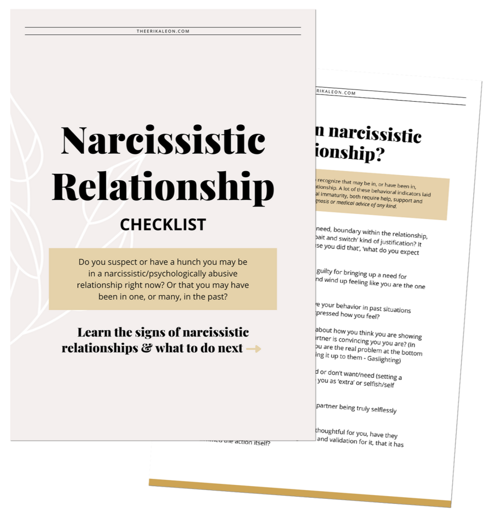 Narcissistic Relationship Checklist